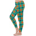 Squares in retro colors pattern Winter Leggings View2