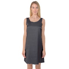 Carbon Fiber Graphite Grey And Black Woven Steel Pattern Sleeveless Satin Nightdress