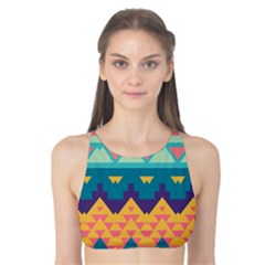 Pastel Tribal Design Tank Bikini Top by LalyLauraFLM