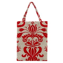 Ruby Red Swirls Classic Tote Bags by SalonOfArtDesigns