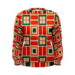 Squares And Rectangles In Retro Colors  Women s Sweatshirt