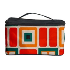 Squares And Rectangles In Retro Colors Cosmetic Storage Case by LalyLauraFLM