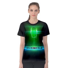 Stop In The Name Of The Law Women s Sport Mesh Tee