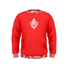 Salmon Damask Kids  Sweatshirt