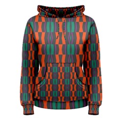 Green Orange Shapes Pattern Women s Pullover Hoodie by LalyLauraFLM