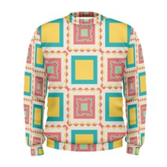 Pastel Squares Pattern  Men s Sweatshirt by LalyLauraFLM