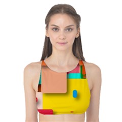 Rounded Rectangles Tank Bikini Top by hennigdesign