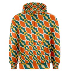 Chains And Squares Pattern Men s Zipper Hoodie