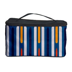 Textured Shapes In Retro Colors    Cosmetic Storage Case by LalyLauraFLM