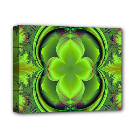 Green Clover Deluxe Canvas 14  X 11  by Delasel