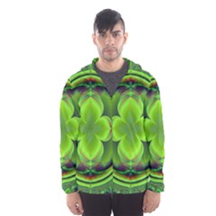 Green Clover Hooded Wind Breaker (men) by Delasel