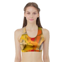 Red Spot Women s Sports Bra With Border by hennigdesign
