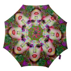 Flowers In Your Hair Hook Handle Umbrellas (large) by icarusismartdesigns