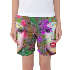 Flowers In Your Hair Women s Basketball Shorts by icarusismartdesigns