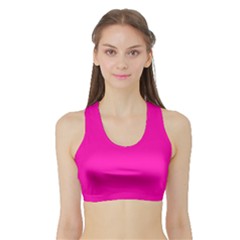 Shocking Pink Solid Sports Bra  by GalaxySpirit