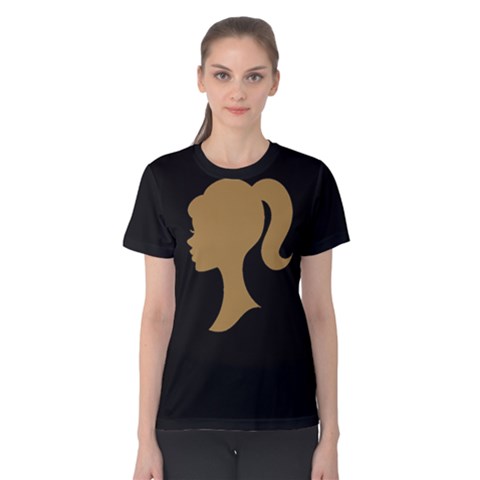 Little Sis Barbie Black & Gold Cotton Tee by GalaxySpirit