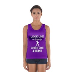 Look Like A Beauty, Cheer Like A Beast In Bright Purple Tank Top  by GalaxySpirit