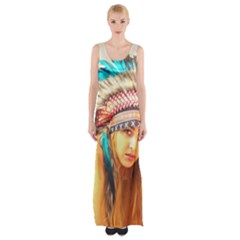Indian 14 Maxi Thigh Split Dress by indianwarrior