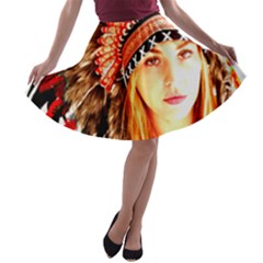 Indian 3 A-line Skater Skirt