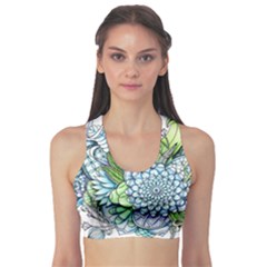 Peaceful Flower Garden 2 Sports Bra by Zandiepants