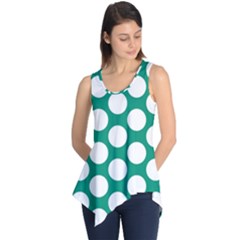 Emerald Green Polkadot Sleeveless Tunic by Zandiepants