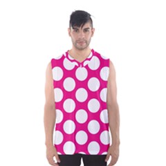 Pink Polkadot Men s Basketball Tank Top by Zandiepants