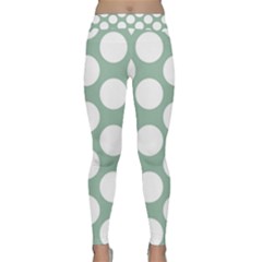 Jade Green Polkadot Yoga Leggings