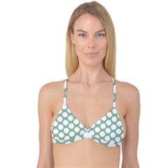 Jade Green Polkadot Reversible Tri Bikini Top
