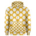 Sunny Yellow Polkadot Men s Zipper Hoodie View1