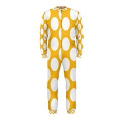 Sunny Yellow Polkadot Onepiece Jumpsuit (kids) by Zandiepants