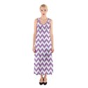 Lilac And White Zigzag Full Print Maxi Dress View1