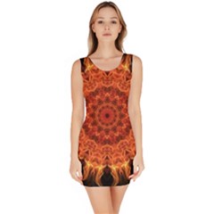 Flaming Sun Sleeveless Bodycon Dress by Zandiepants