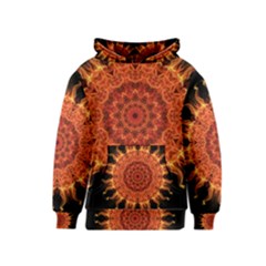 Flaming Sun Kids  Pullover Hoodie by Zandiepants