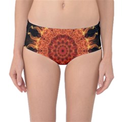 Flaming Sun Mid-waist Bikini Bottoms by Zandiepants