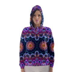 Purple Lotus Hooded Wind Breaker (women) by Zandiepants