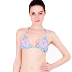 Soft Rainbow Star Mandala Bikini Top by Zandiepants