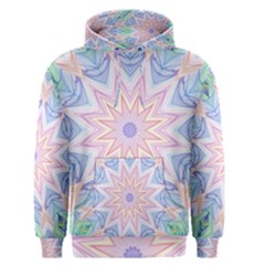 Soft Rainbow Star Mandala Men s Pullover Hoodie by Zandiepants