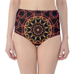 Yellow And Red Mandala High-waist Bikini Bottoms by Zandiepants