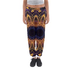 Yellow Purple Lotus Mandala Women s Jogger Sweatpants by Zandiepants