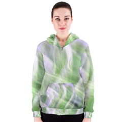 Green and Purple Fog Women s Zipper Hoodie