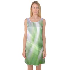 Green and Purple Fog Sleeveless Satin Nightdress