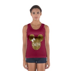 Maroon & Gold Cheer Mouse Sport Tank Top  by GalaxySpirit