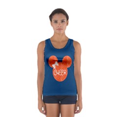 Cheer Mouse In Orange & Navy Sport Tank Top  by GalaxySpirit