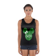 Cheer Mouse In Green & Black Sport Tank Top  by GalaxySpirit