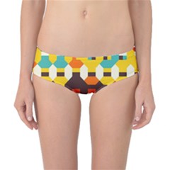 Shapes In Retro Colors Classic Bikini Bottoms by LalyLauraFLM