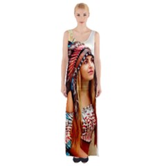 Indian 21 Maxi Thigh Split Dress by indianwarrior