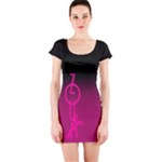 ZOUK pink/purple Short Sleeve Bodycon Dresses
