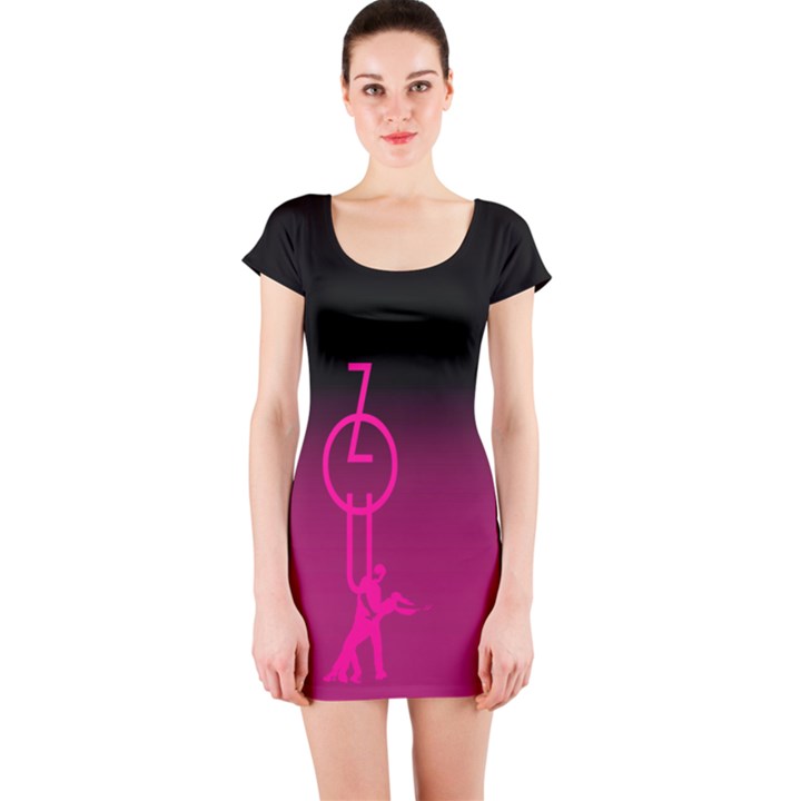 ZOUK pink/purple Short Sleeve Bodycon Dresses