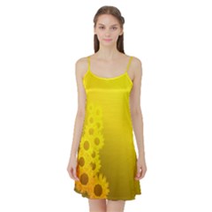 Sunflower Satin Night Slip by LetsDanceHaveFun