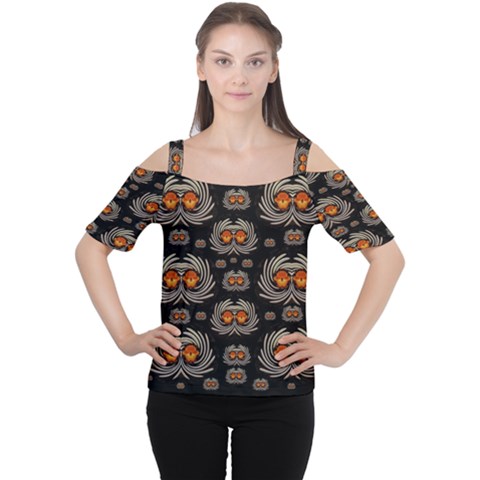 Seeds Decorative With Flowers Elegante Women s Cutout Shoulder Tee by pepitasart